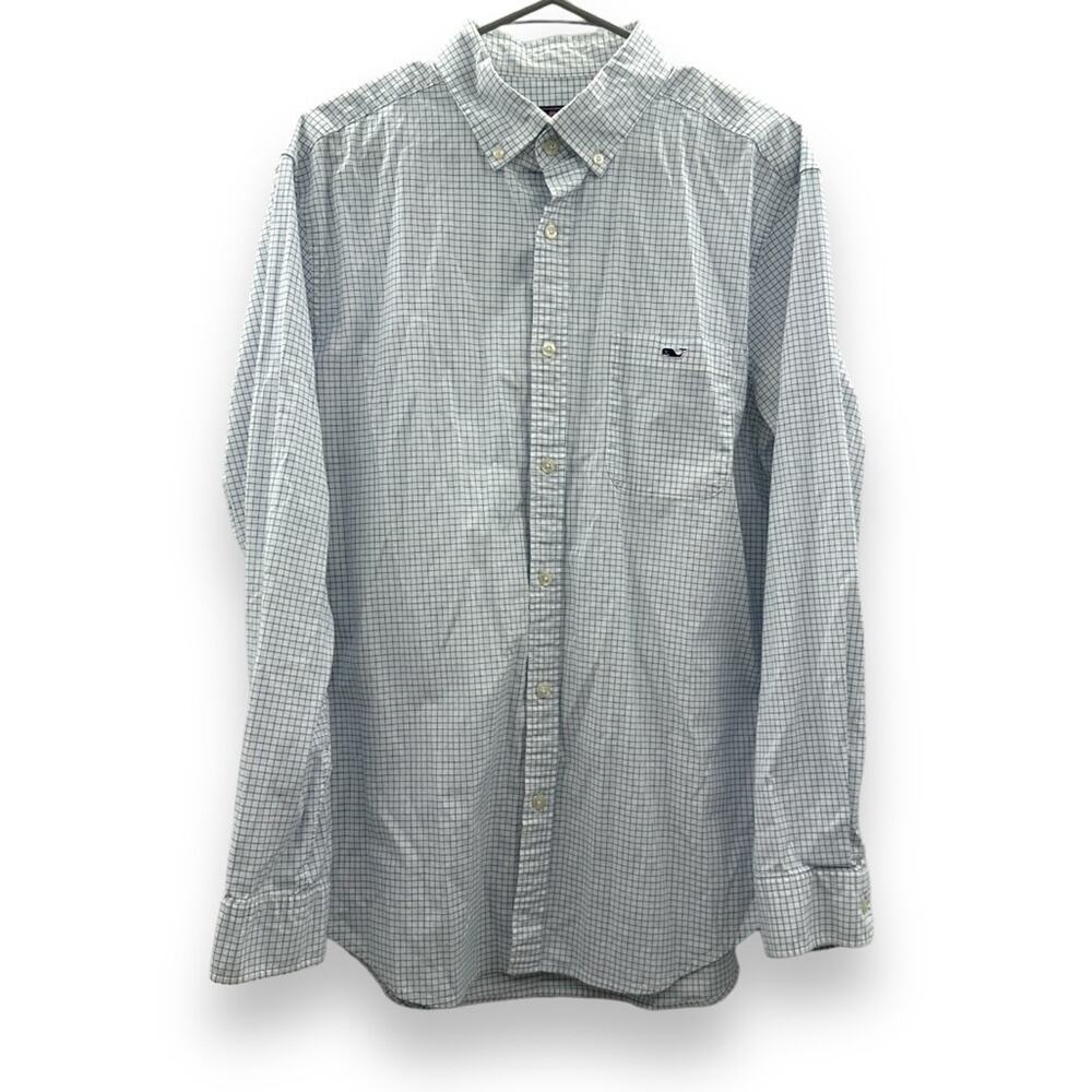 Vineyard Vines Classic Fit Calabash Check Tucker Button Down Shirt‎ Sz L